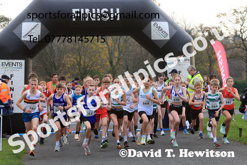 Boys and Girls Under-13s 2025 Heaton Memorial 10k Road Race, Newcastle Town Moor, Sunday, November 9th. Photo: David T. Hewitson/Sports for All Pics